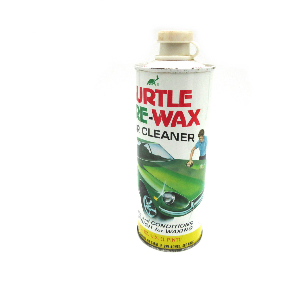 Vintage Turtle Car Cleaner Pre Wax with Datsun 240Z Still have some in the can