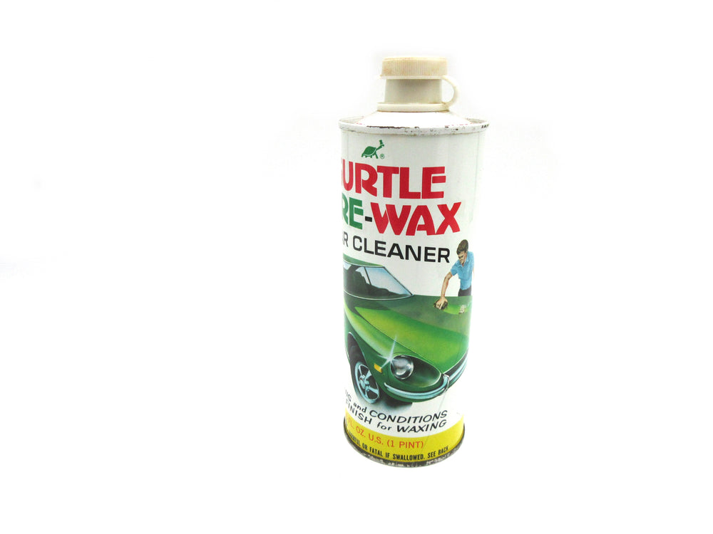 Vintage Turtle Car Cleaner Pre Wax with Datsun 240Z Still have some in the can