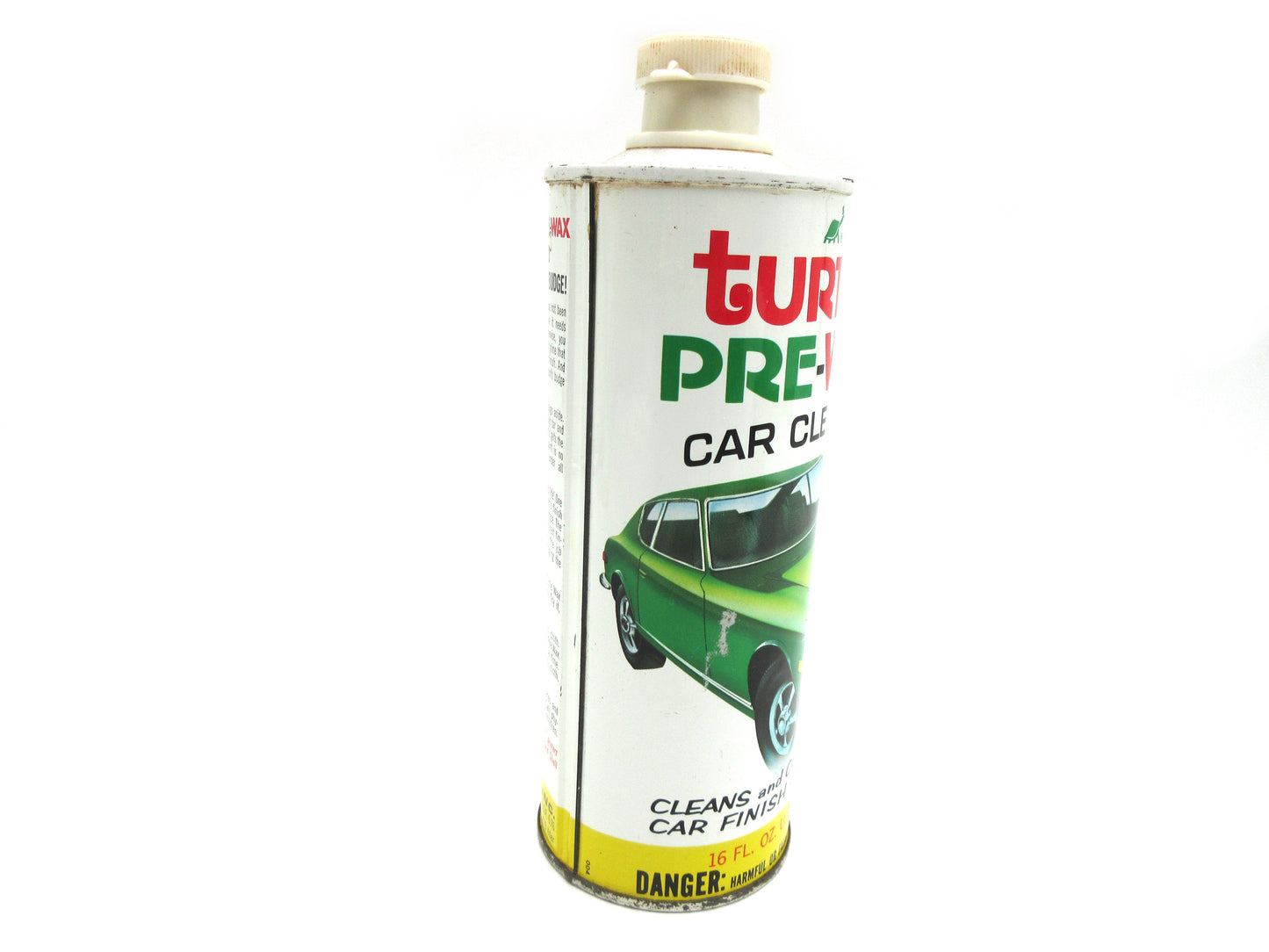 Vintage Turtle Car Cleaner Pre Wax with Datsun 240Z Still have some in the can