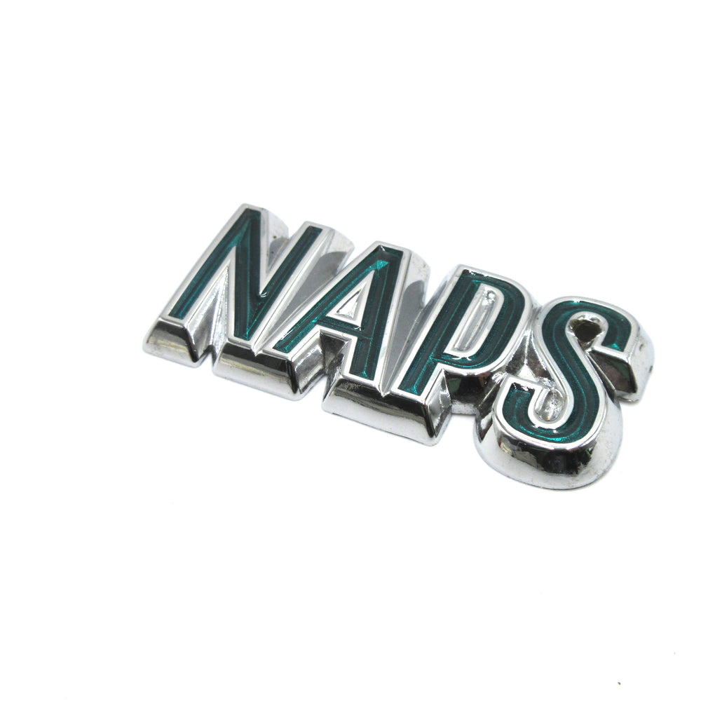 
                      
                        Vintage JDM Nissan "NAPS" Nissan Anti Pollution System Genuine Nissan NOS Emblem for 1975-Early 1980's Nissan  Cars
                      
                    