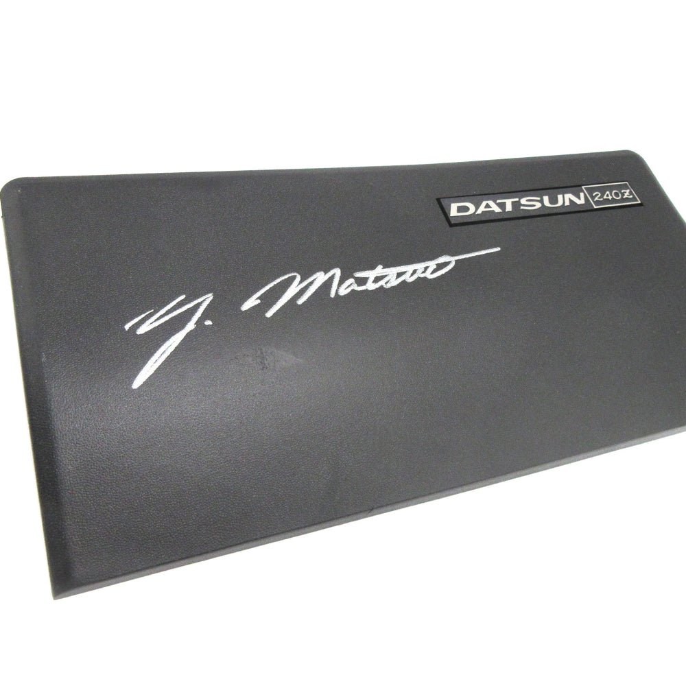 Datsun 240Z Glove Box Lid with Autograph of 240Z Design Lead, Yoshihiko Matsuo