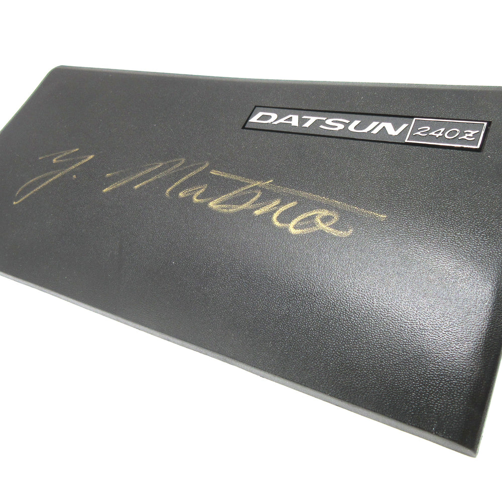 
                      
                        Datsun 240Z Glove Box Lid with Autograph of Yoshihiko Matsuo  *This item is sold with Dash Emblem 31-JE201
                      
                    