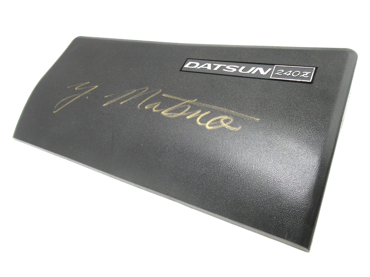 Datsun 240Z Glove Box Lid with Autograph of Yoshihiko Matsuo  *This item is sold with Dash Emblem 31-JE201