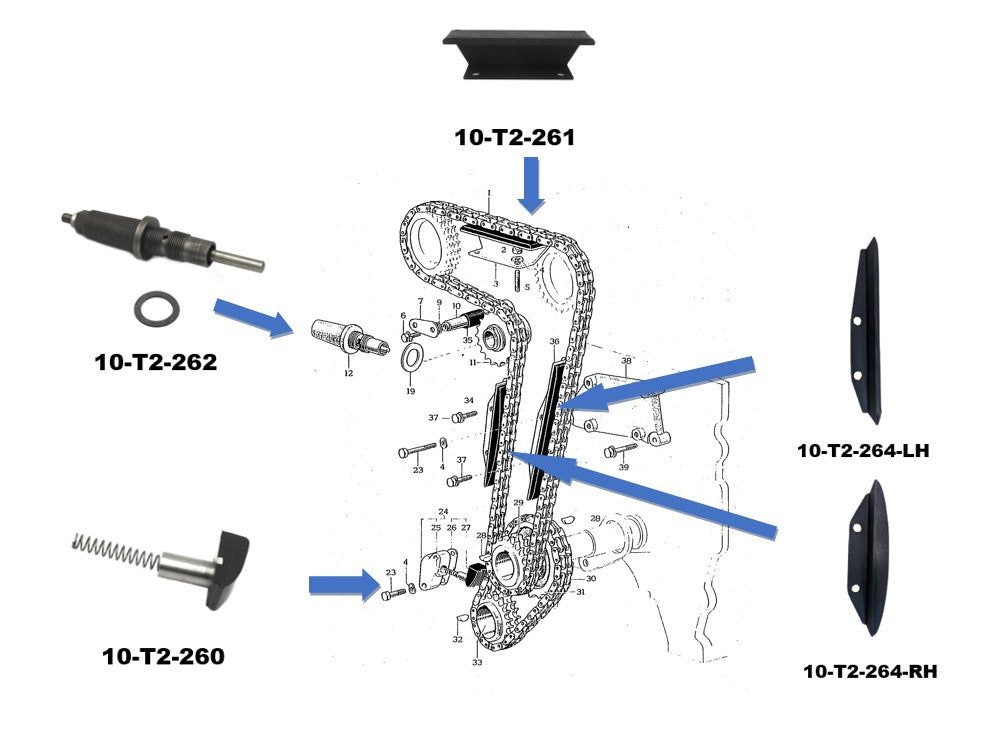 Timing Chain Component Parts for Toyota 2000GT Late Model