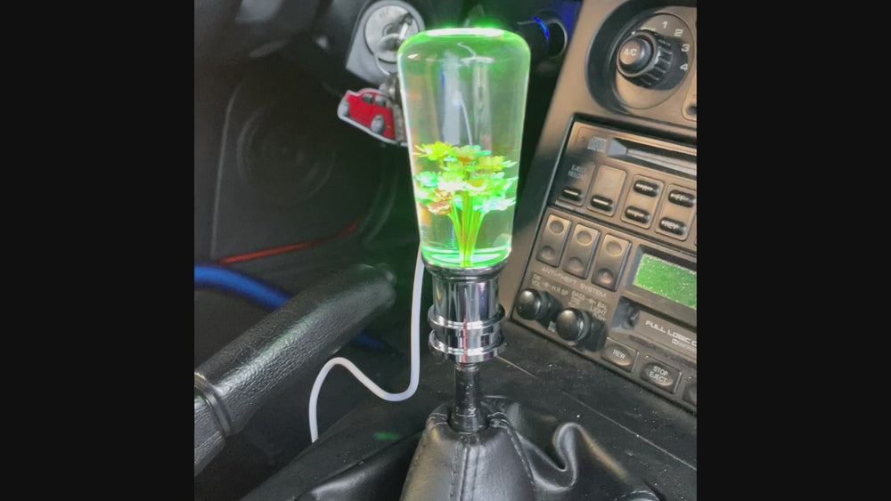 7 Color Changing LED Water Flower Shift Knob 10cm Vintage Bosozoku Style Universal Fit for Vintage Datsun / Nissan / Subaru / Toyota