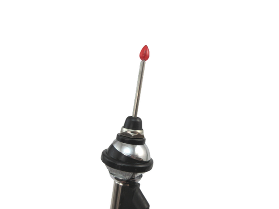 Vintage Style Manual Antenna with Red Teardrop Mast