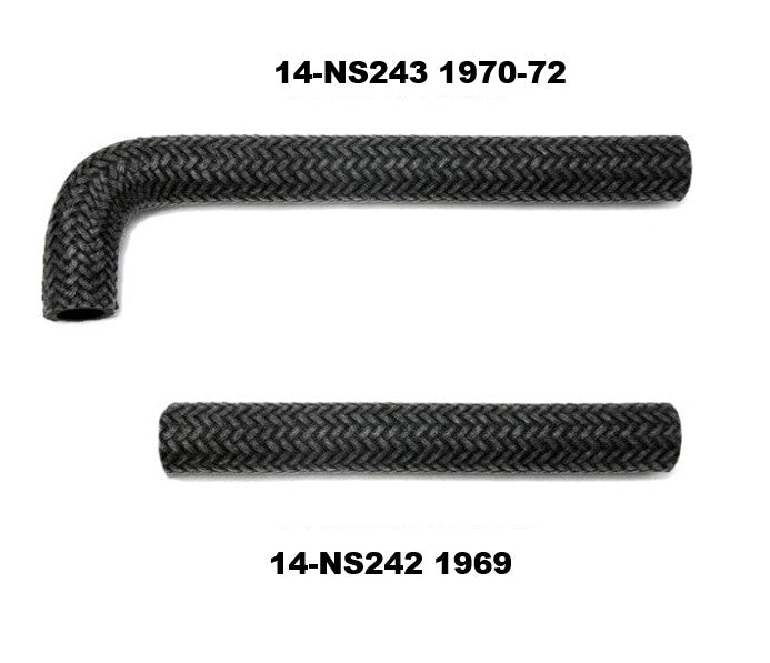 Braided Heater Valve to Heater Core Hose for Skyline Hakosuka