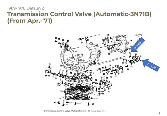 Automatic Transmission （3N71B）Control Solenoid Valve for for Datsun 240Z 260Z 280Z 280ZX 510 620 720 810 Skyline Laurel Silvia Leopard (F30) Genuine Nissan NOS