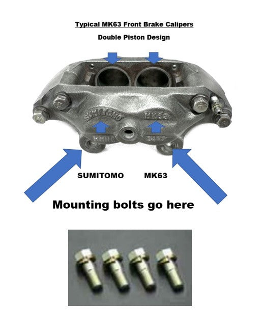 Mounting Bolt Set for MK63 Brake caliper for Skyline Hakosuka / S30