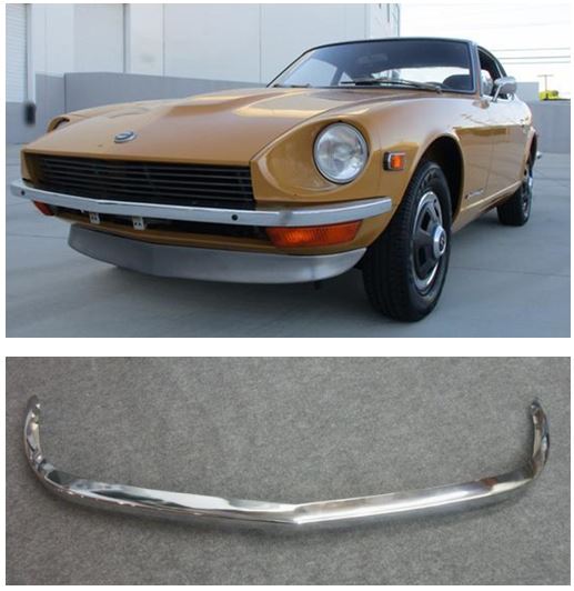 European Front Bumper, Chrome for 1969-'72 Datsun 240Z (NO INT'L SHIPPING)