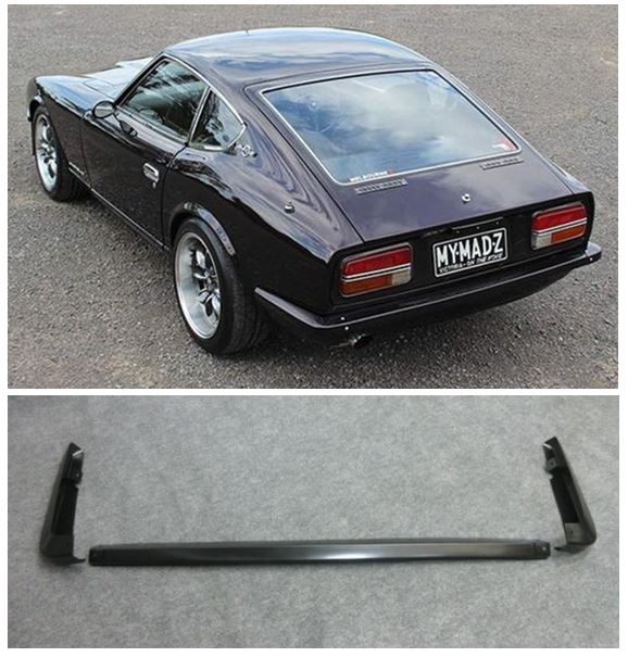 European Rear Bumper, Black for Datsun 240Z 1969-'72 (NO INT'L SHIPPING)