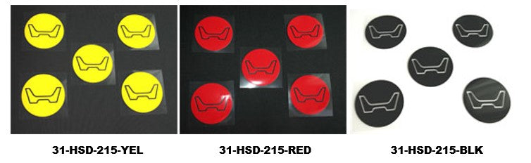 Center Cap Emblem Decal 5pc set for Honda S500 S600 S800