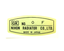  Nihon radiator decal for Datsun 240Z