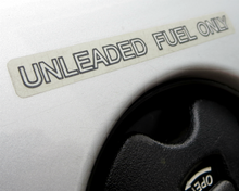  "Unleaded fuel only" decal for fuel doors, Datsun 280Z