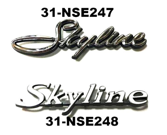 Nissan Skyline Hakosuka Fender "Skyline" emblem 4D / 2D Reproduction