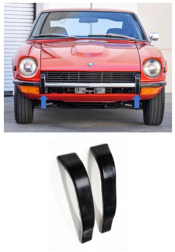 Front Bumper Over-Rider Vertical Strip Set for Datsun 240Z