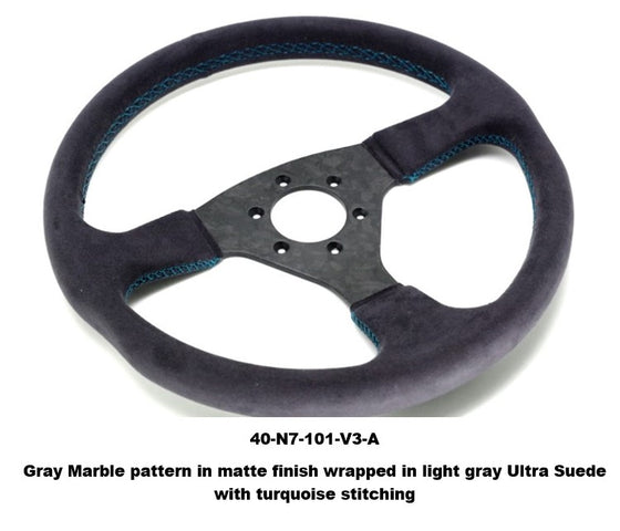 Number 7 Dry Carbon Fiber Steering Wheel V3 (Marble Pattern)