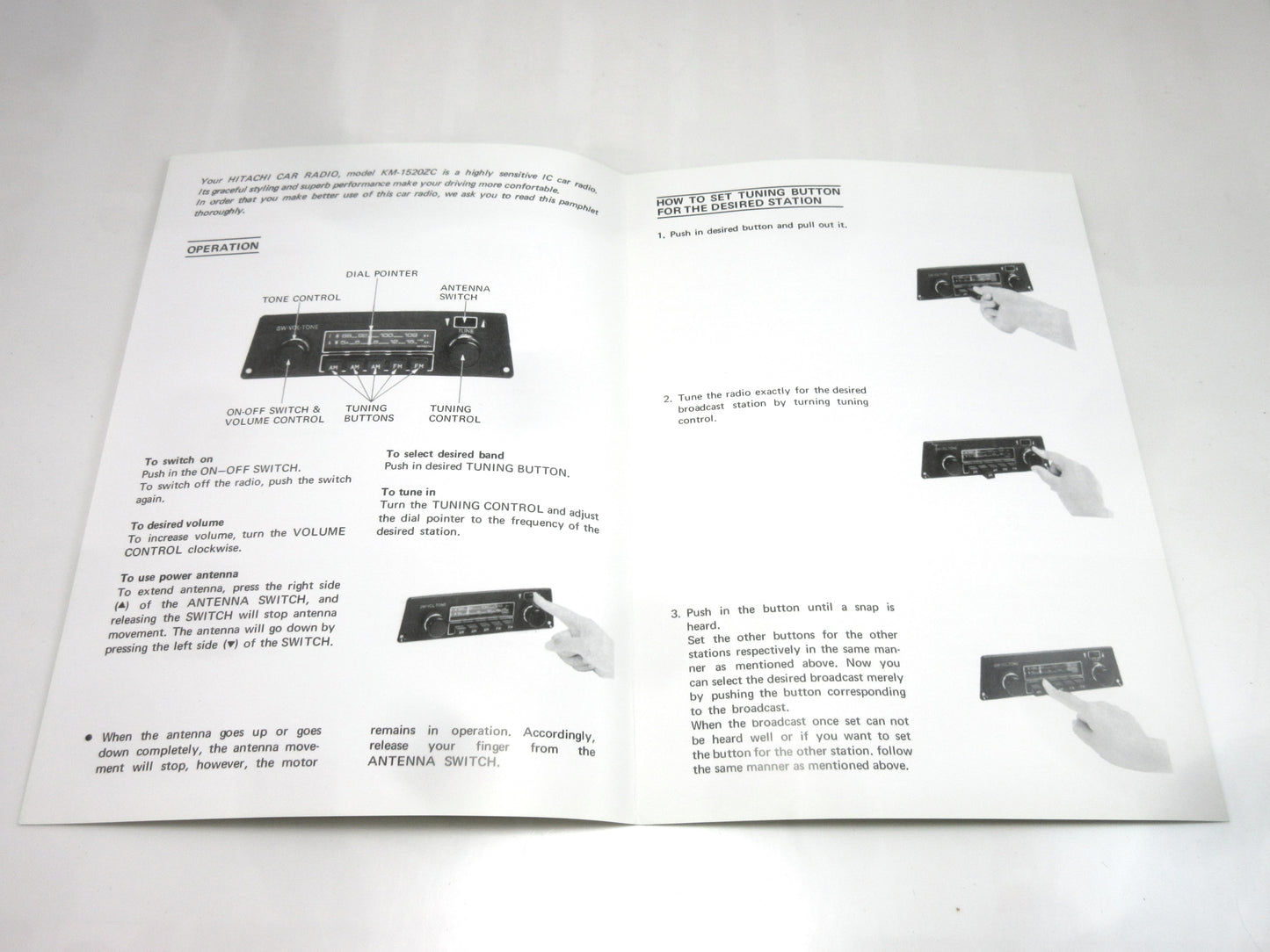 Datsun 240Z 1971-1973 FM/AM Radio Manual Reproduction