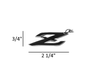 Datsun "Z" Emblem Keychain, Black