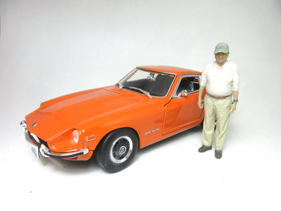 Datsun 240Z Designer, Yoshihiko Matsuo 1/18 Scale Figure  NOT FOR SALE CONTRUBUTION ONLY for MAJOR NISSAN RELATED EVENTS