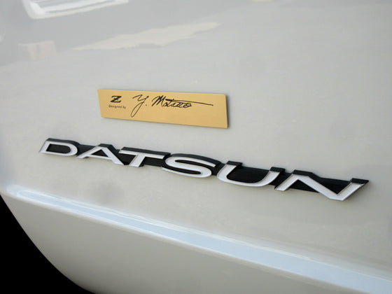 "Designed by Y. Matsuo" Emblem for Datsun Z Enthusiasts