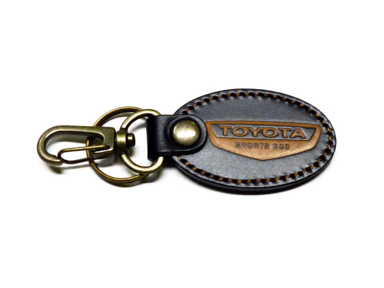 Toyota Sports 800 Brown Leather Key Fob