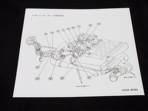 Vacuum Diagram decal for Nissan Skyline DR30