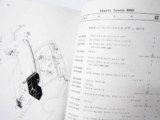 Parts Catalog for Toyota Sports 800