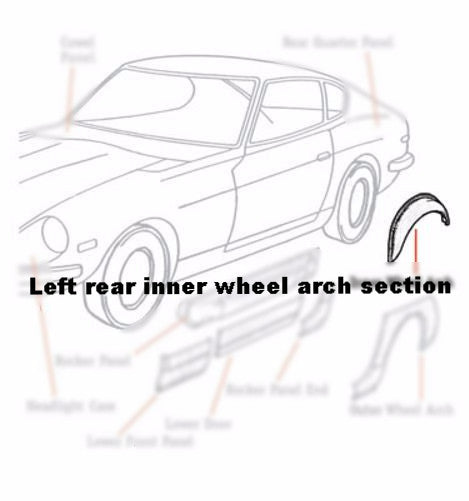 Left Rear Inner Wheel Arch Section for Datsun 240Z / 260Z / 280Z Reproduction