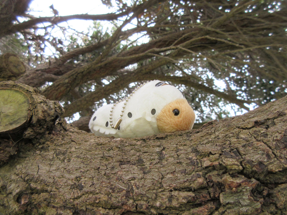 Silkworm Plush White with Strap