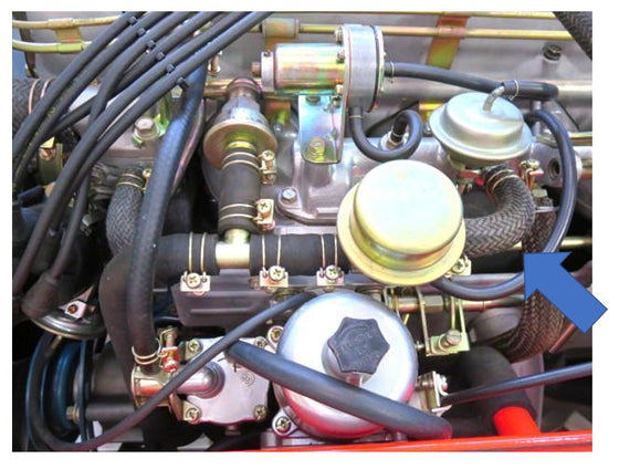 Datsun 240Z 260Z  Emission Hose A/B Valve to Balance Tube Hose Braided Curbed Sold Individually