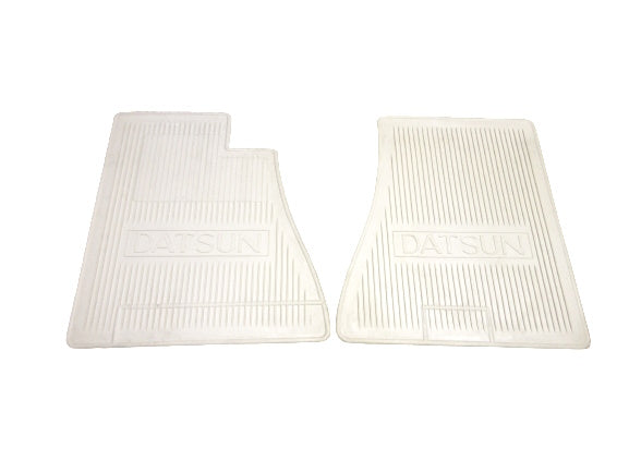 Datsun 510 LHD Genuine Nissan White Rubber Front Floor mat set NOS NLA LAST ONE!