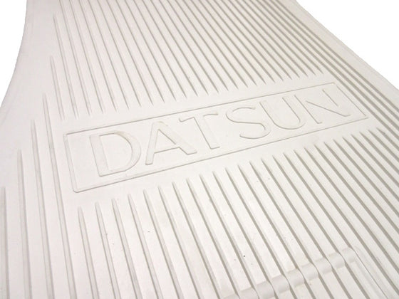Datsun 510 LHD Genuine Nissan White Rubber Front Floor mat set NOS NLA LAST ONE!