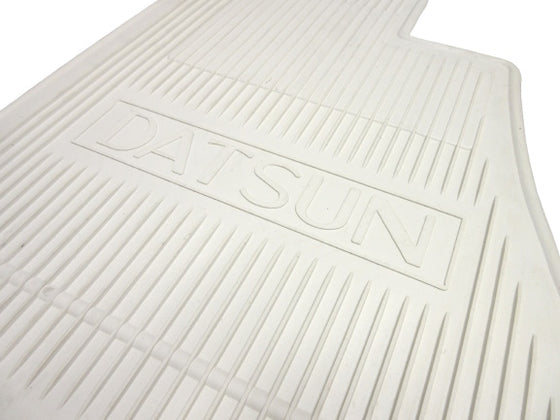 Datsun 510 LHD Genuine Nissan White Rubber Front Floor mat set NOS NLA LAST ONE!