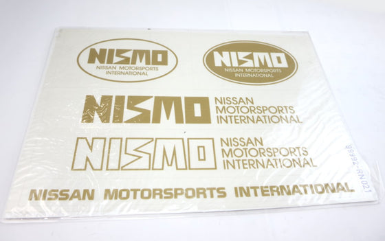 Vintage Genuine Nissan NISMO Decal kit 99992-RN021 Gold NOS