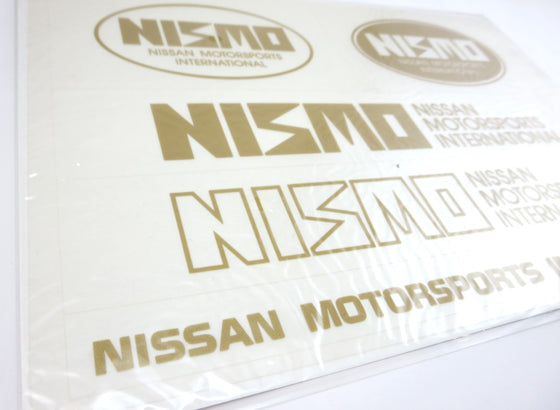 Vintage Genuine Nissan NISMO Decal kit 99992-RN021 Gold NOS