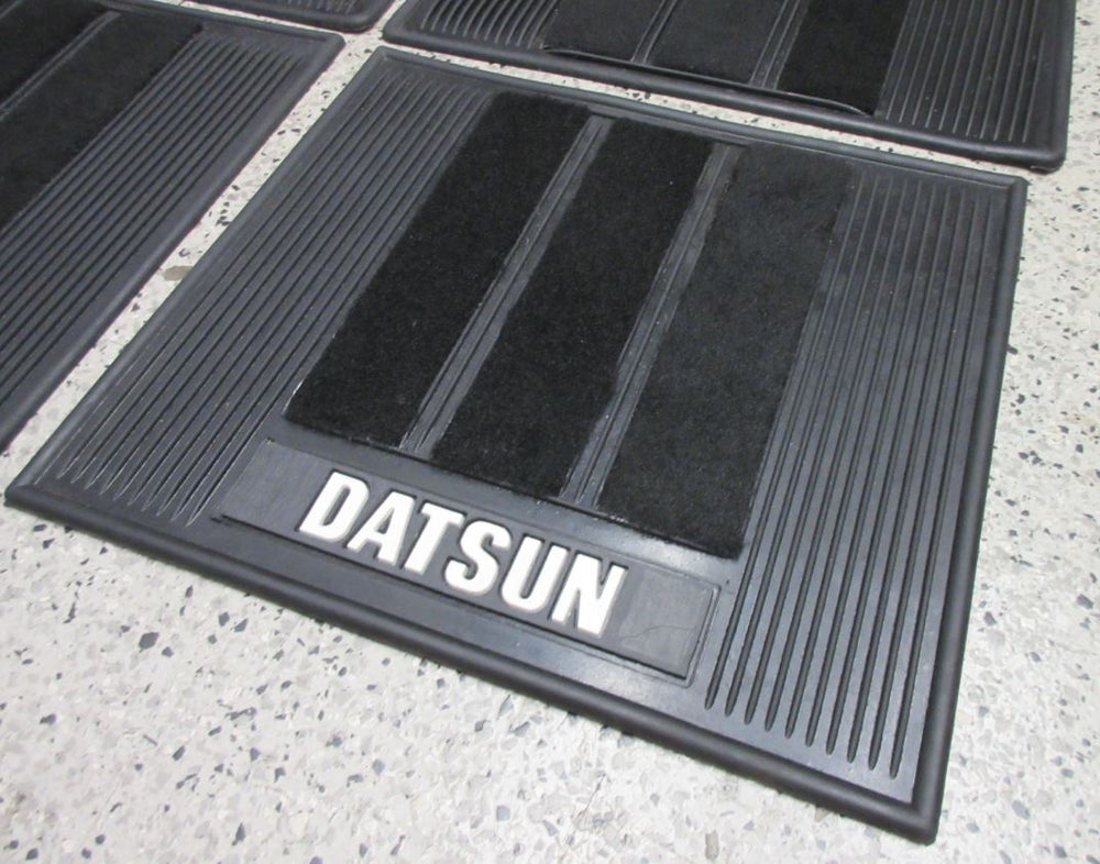 
                      
                        Vintage 4-Piece Floor Mat Set, Black  for Datsun Cars NOS
                      
                    