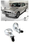 Chrome Fender Mirror Set for Nissan Skyline GT-X 1971-72 Restored