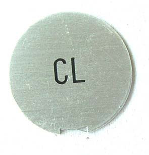 Aluminum plate "CL" or "Choke"for 1969 Skyline