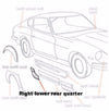 Right lower rear quarter for Datsun 240Z 260Z 280Z  Reproduction