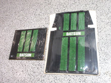  Vintage 4-Piece Floor Mat Set, Black & Green for Datsun Cars NOS